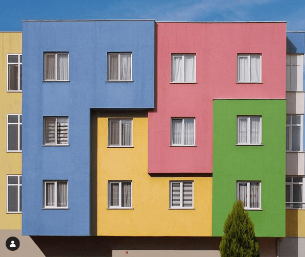 سیمانکاری رنگی نمای ساختمان